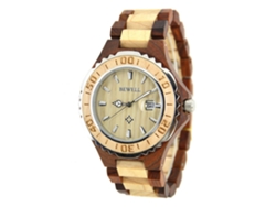 Reloj De Madera Con Correa De Madera Movimiento De Cuarzo Para Hombres (rojo Y Madera)