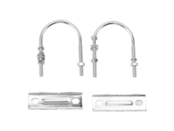 2026 Store-kit De Abrazaderas Para Antena Doble Con Pernos U Y Bloque De Mandíbula En V Para Montaje De Mastiles Exterior