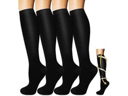 4 Pares Medias De Compresión Para Mujer Y Hombre Edema Varices Correr Erx S-m Set 3