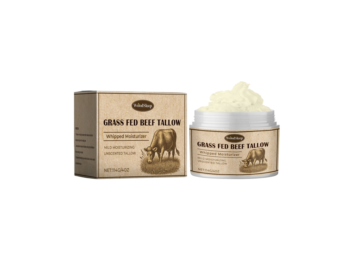 Crema facial hidratante con grasa de res para piel seca