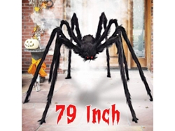 2026-araña Gigante Peluda 2m Decoración De Halloween Para Jardín Fiesta Exterior Interior