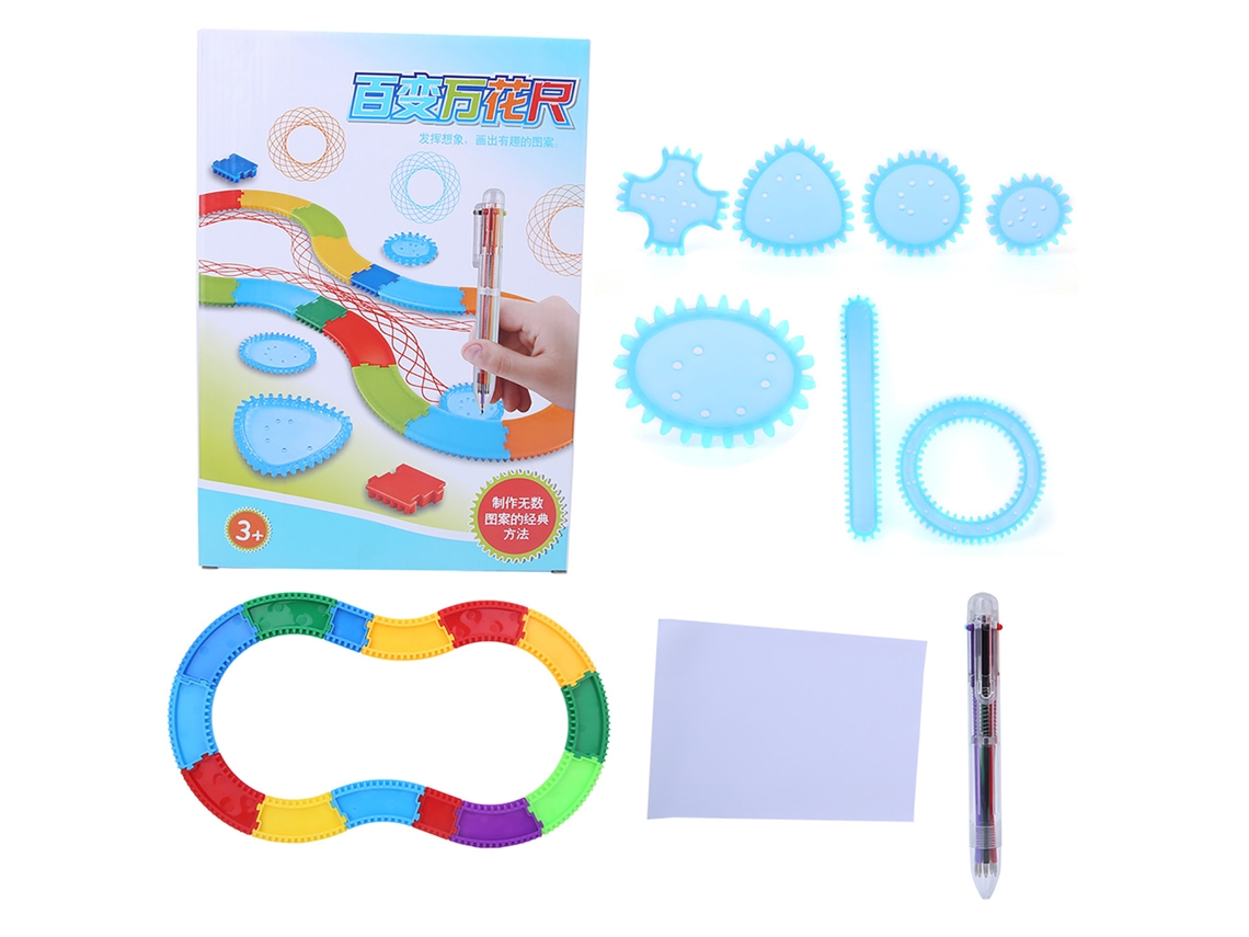 Plantilla De Arte Para Dibujo Regla Geométrica Herramientas Creativas De Aprendizaje Para Niños