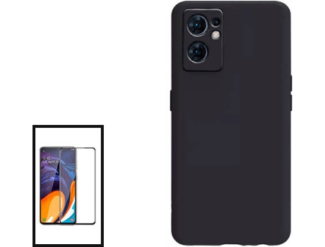 Kit Carcasa + Protector de Pantalla Oppo Reno7 5G GIFT4ME Negro