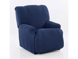 Maxifundas | Funda De Sillón Relax Relive | Modelo Pies Juntos | Color Marino | Alta Elasticidad Y Tacto Suave | Hecho En España.