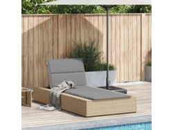 Maison Exclusive - Tumbona Con Cojín Flotante Ratán Sintético Beige