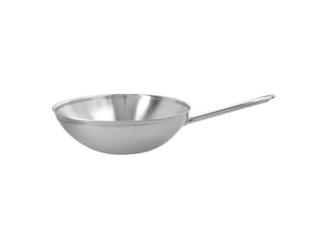 Apollo 7 Wok fondo plano 30 cm, 18/10 Acero inoxidable, Plata DEMEYERE