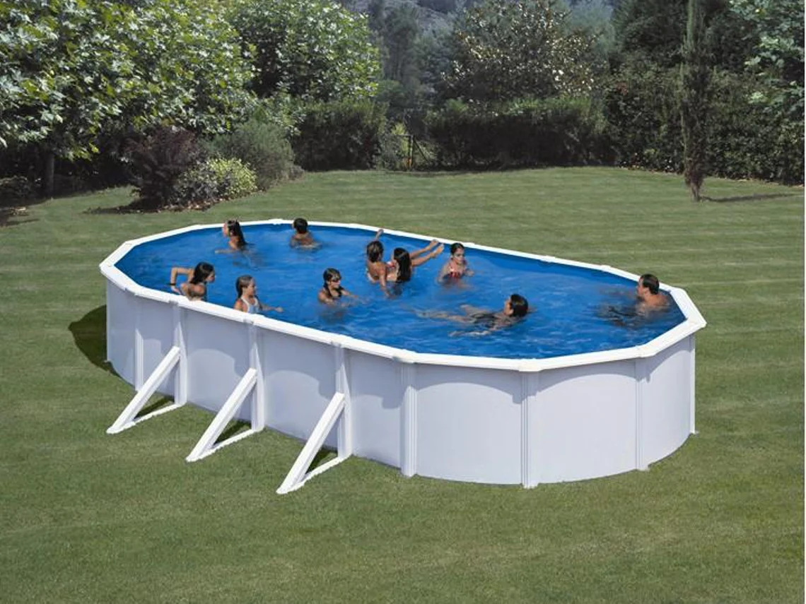 Piscina de Acero GRE Blanca (730x375x120 cm)