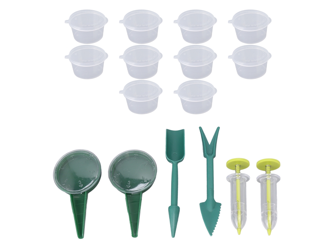 Mini Dispensador De Semillas Con 5 Velocidades Y Herramientas De Trasplante Para Jardín.