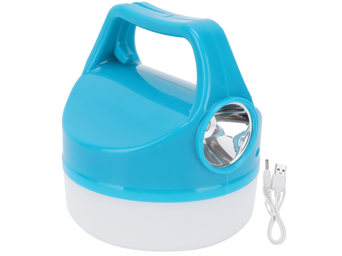 Rebe-lámpara Led Impermeable De Mano Con Carga Usb Para Pesca Nocturna, Camping Y Exteriores Azul