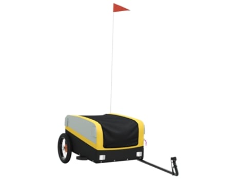 Remolque VIDAXL para bicicleta hierro negro y amarillo (30 kg)