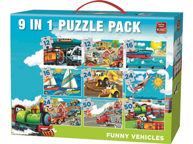 Puzzles KING Funny Vehicles 9in1 Vol 2 (12 piezas)