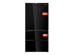 Evvo Frigorífico Francés F80b Glass, Inverter, Puerta De Cristal, Total No Frost, 327l + 183l