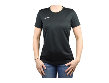 Camiseta NIKE Poliéster Mujer (M - Negro)