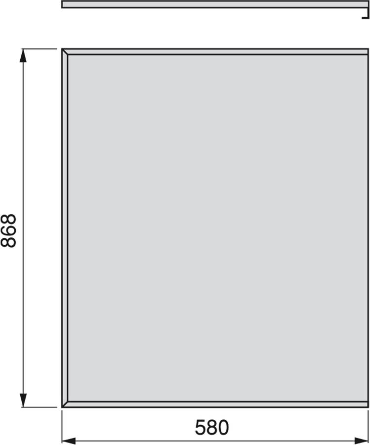 Placa Antihumedad Lavavajillas EMUCA M90 (Gris - 7,5x60x97,5 cm)