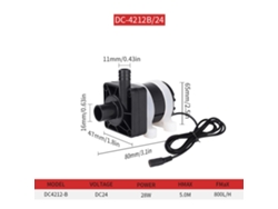 Bomba sumergible CC sin escobillas de 24 V, 28 W y 800 l/h para fuentes, acuarios y peceras, chrui