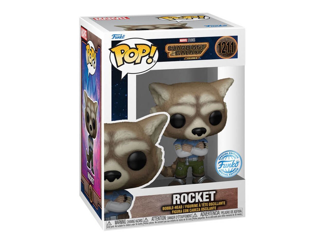 Figura Funko GUARDIANS OF THE GALAXY 3 Rocket Exclusivo Us Pop! Vinilo