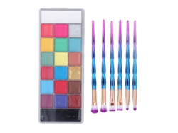 Kit de pigmentos solubles en agua con 6 pinceles para cosplay