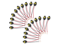 Juego De 20 Conectores Para Portalámparas De Faros Con Arnés De Cableado Preinstalado Y Soporte Cerámico Duradero...