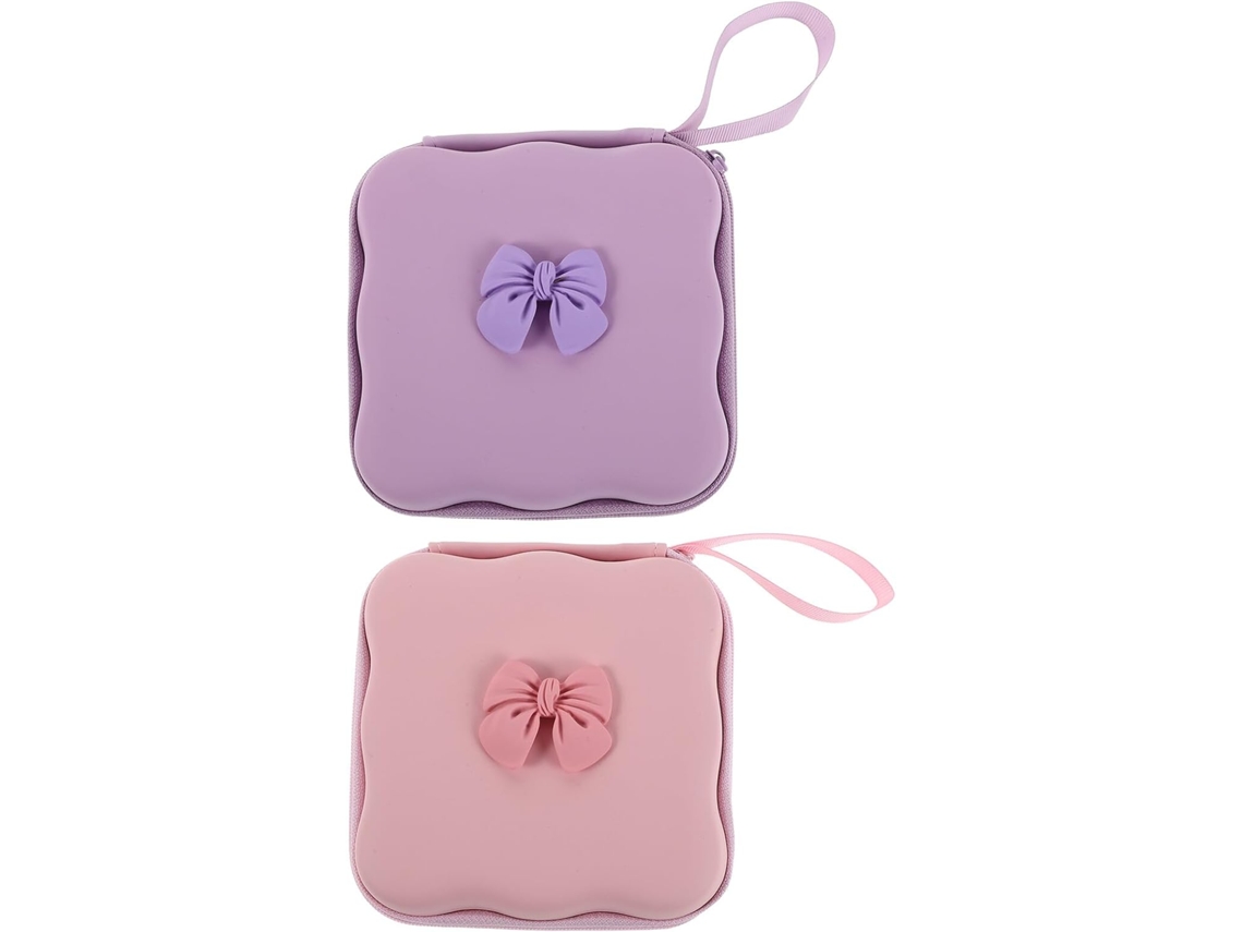 Juego De 2 Fundas De Almacenamiento Ultraligeras E Impermeables De Eva Para Auriculares Con Cable, Con Compartimentos Separados.