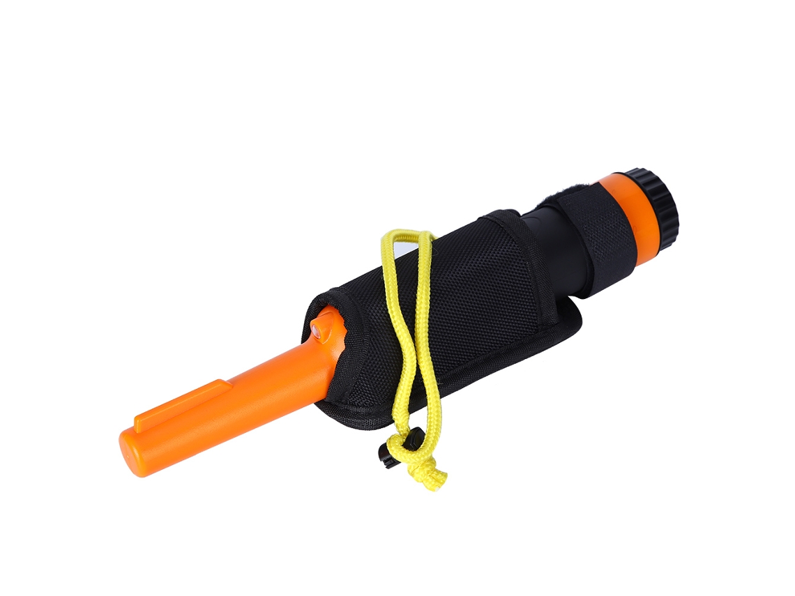 Detector De Metales Portátil E Impermeable Hs-10 Con Pantalla Lcd Naranja, Puntero Para La Búsqueda De Tesoros.