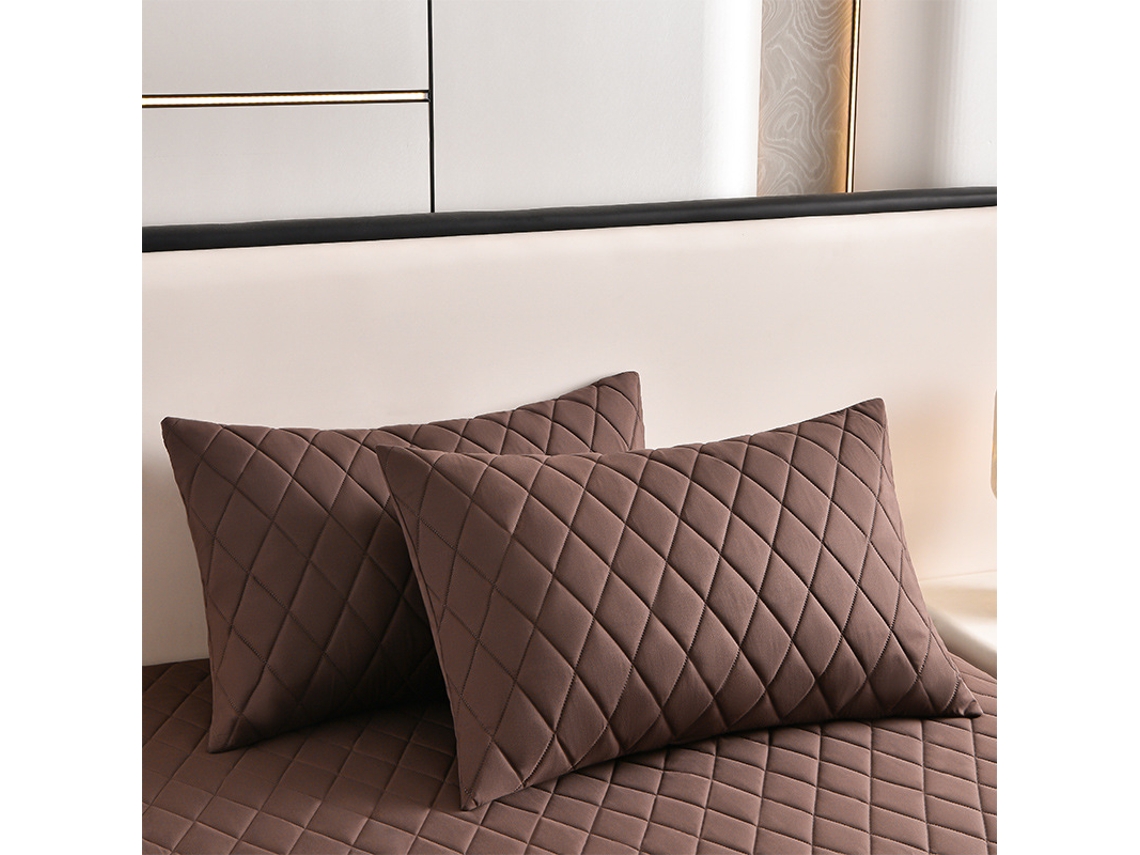 2pack Protectores De Almohada Impermeables Eifson Acolchados 50x90cm (marrón)