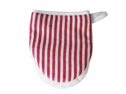 Guantes De Horno Resistentes Al Calor De Algodón Grueso Con Cordón Rojo Patrón De Rayas