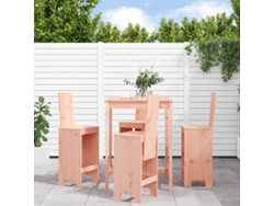 Juego de barra de jardín de 5 piezas de madera maciza de abeto Douglas Dkd Home Decor