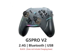 Control óptico G5 Pro V2, modo triple, joystick Hall, disparador Bluetooth, vibración, color negro. Aeuzwr