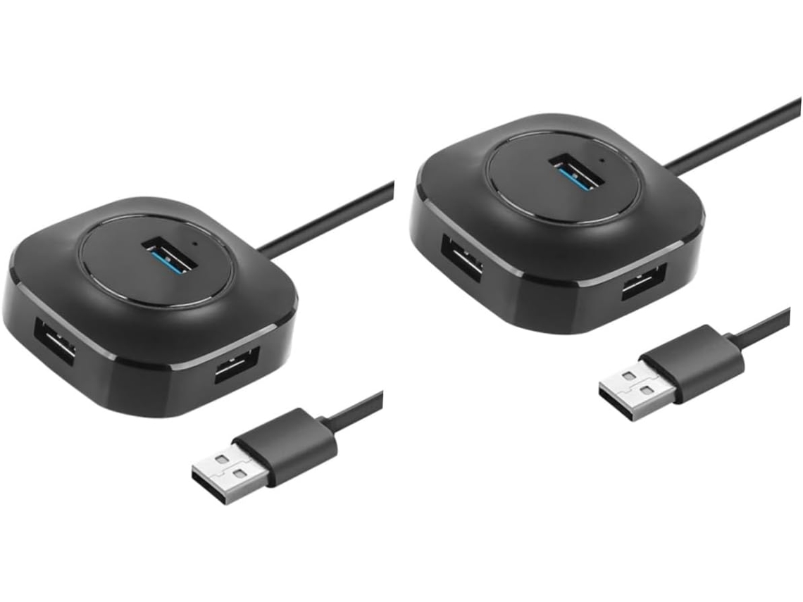 Concentrador De Puertos Usb De 2 Piezas Para Portátiles Y Teléfonos