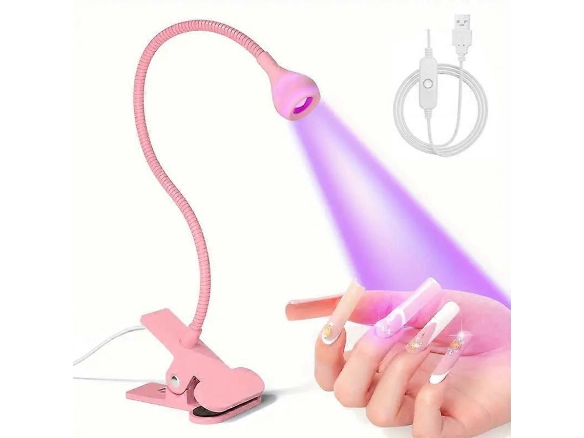 Lámpara de mesa LED UV de 3W, lámpara secadora de uñas UV, para uñas, cuello de cisne flexible, mini gel GOKOCO