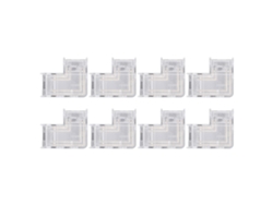 2026-8 Conectores Led Luminosos En Forma De L 4 Pines 10mm Sin Soldadura Para Tiras Led Cob Transparentes