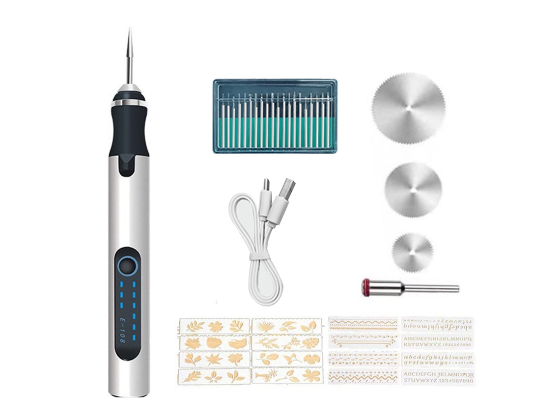 Kit De Herramientas De Grabado Eléctrico Inalámbrico Recargable Para Decoración De Uñas, Pulido Y Grabado.