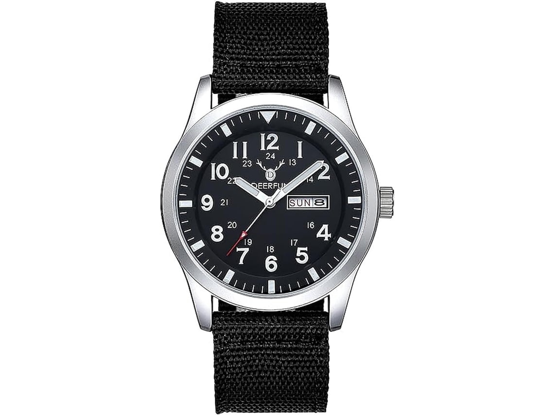 Reloj Masculino De Expedición Analógico Táctico Militar Minimalista Resistente Al Agua Con Calendario Doble De Nylon Yuysan
