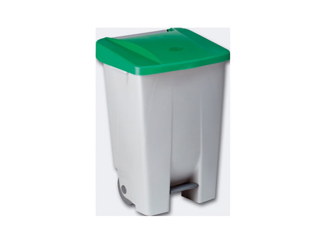 Contenedor Selectivo Tapa Azul Pedal Y Ruedas DENOX