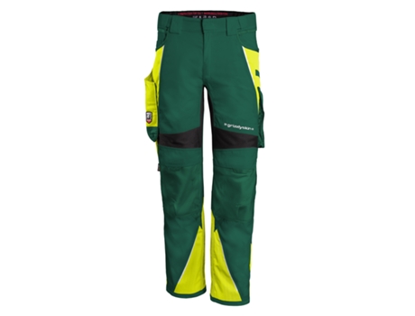 Pantalones de Trabajo QUALITEX WORKWEAR Iron Tejido Mixto (Verde e Amarillo - Tam: 30)