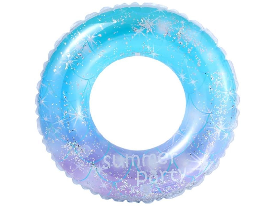 Anillo De Natación Transparente Con Lentejuelas Inflable Para Niños De 4-9 Años Ofg