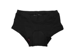 Calcinha de ciclismo feminina Rebe respirável, com proteção 3D e absorção de impacto, preta, tamanho M.