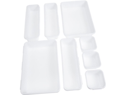 Juego De 8 De Plástico, Blanco Para Oficina, Hogar