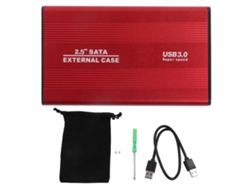 Caja Externa Para Disco Duro 2.5 Pulgadas 4tb Aluminio Usb 3.0 5gbps Intercambio Caliente Indicador Led Roja