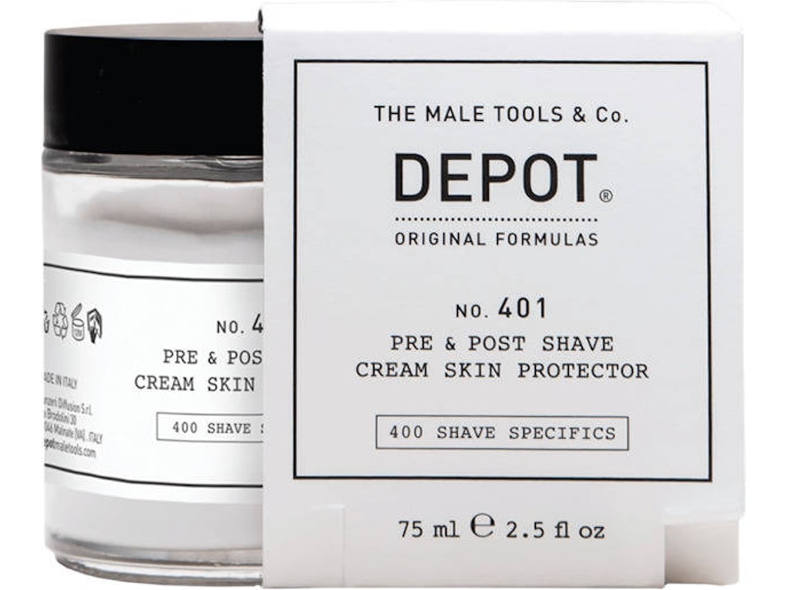 Crema de Barba DEPOT 401 Pre y Post Shave Cream Skin Protector (75 ml)