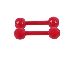 Pesas De Madera Coloridas Para Niños Juguete De Entrenamiento Fitness Y Ejercicio Deportivo (rojo Redondeado)