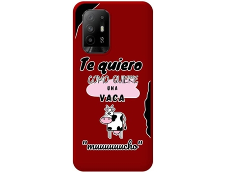 Carcasa para Oppo A94 5G TUMUNDOSMARTPHONE Silicona Líquida Dibujos Rojo