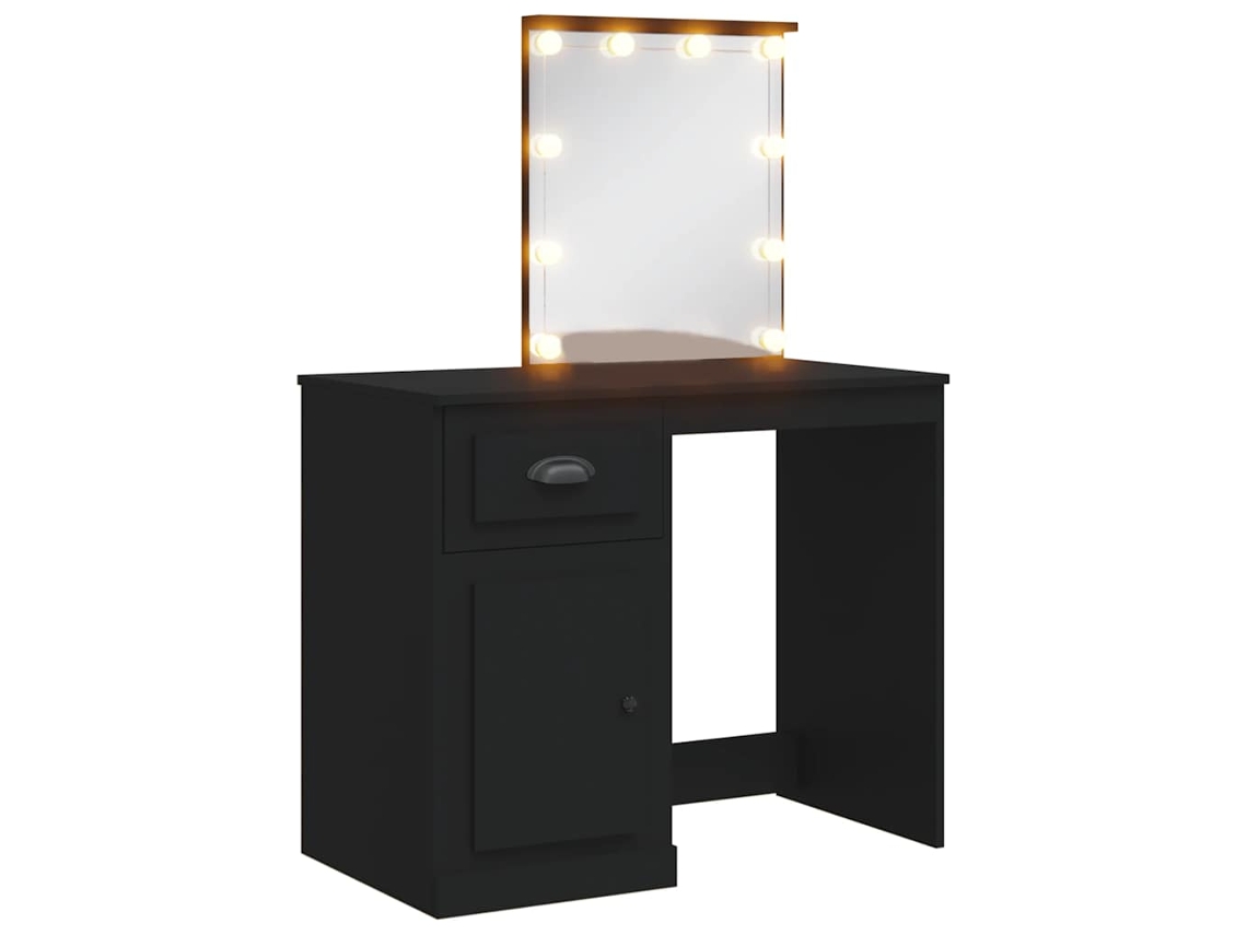 Tocador con luces LED 90x42x132,5 cm Negro MAISON EXCLUSIVE