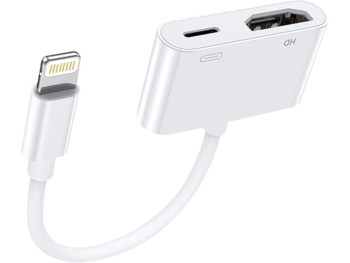 Adaptador HDMI para iPhone a Apple TV Adaptador de iluminación AV digital certificado por MFI Conector HDMI 1080p Plug and Play Sincronización de pantalla para Gusshious