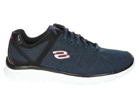 Zapatillas Deportivas SKECHERS Satisfaction Flash Point (Azul Mariño - Material Sintético- 44)