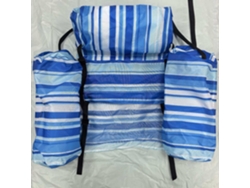 Pack De 2: Sillón Flotante Inflable Para Adultos A Rayas Azules, Reforzado Y Resistente. Ideal Para Piscina, Playa Y Lagos, Ocio Veraniego.