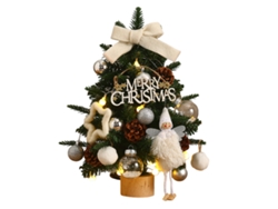Mini árbol de Navidad con luces LED y estrella en la parte superior TRUYUETY