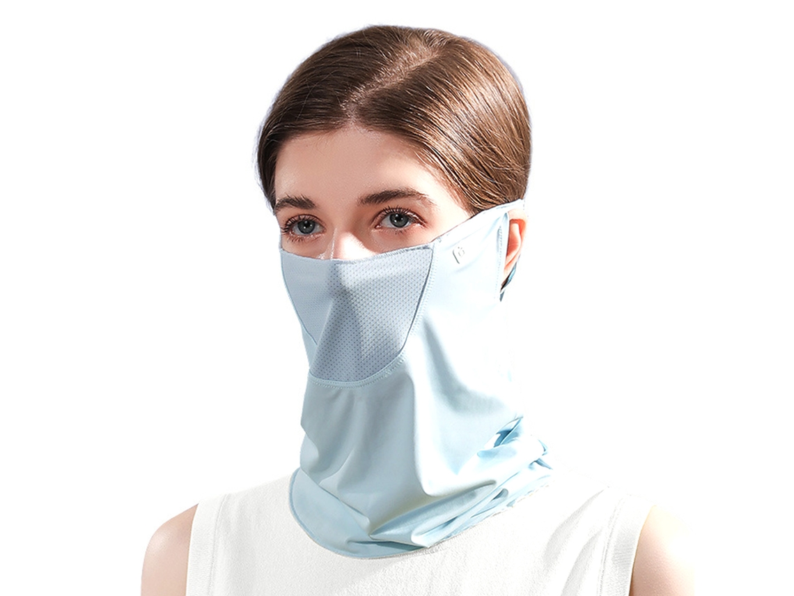 Protección Uv Para Rostro Y Cuello De Mujer, Braga De Cuello Transpirable De Verano Con Orejeras Para Deportes Al Aire Libre.