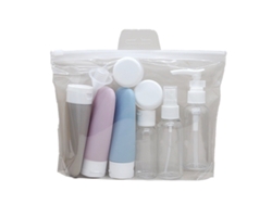 Botellas de viaje para artículos de aseo, atomizadores herméticos, envases portátiles para champú, acondicionador, loción y gel de ducha.