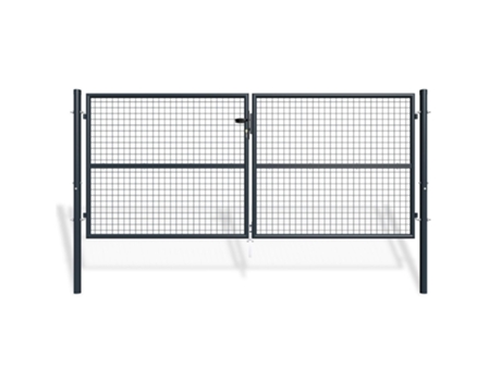 Puerta batiente de malla metálica 3m OLGA 300B130 Gris